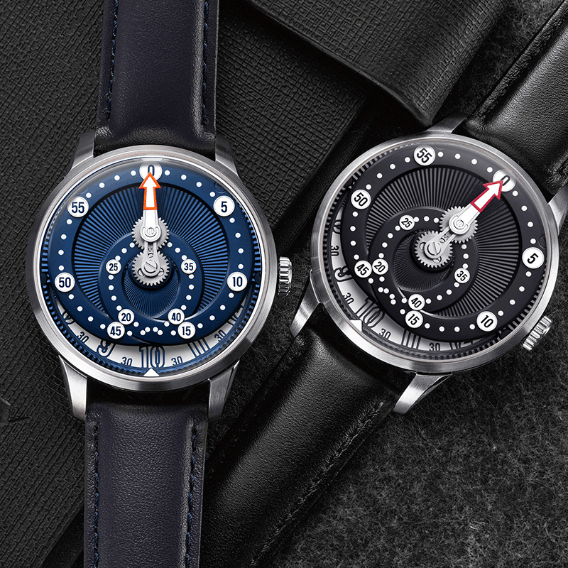 Elegant Men’s Mechanical Watch with Orbital Display