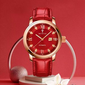 Luxury Red Ladies Mechanical Watch – Elegance Meets Precision